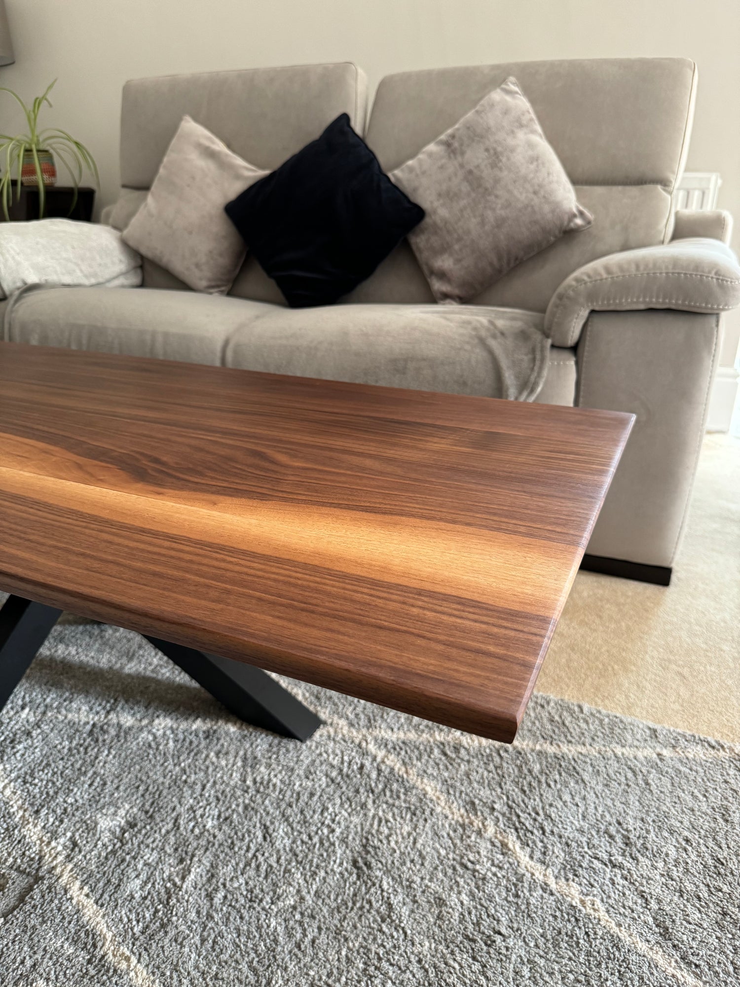 Solid Walnut Coffee Table With Spider Legs