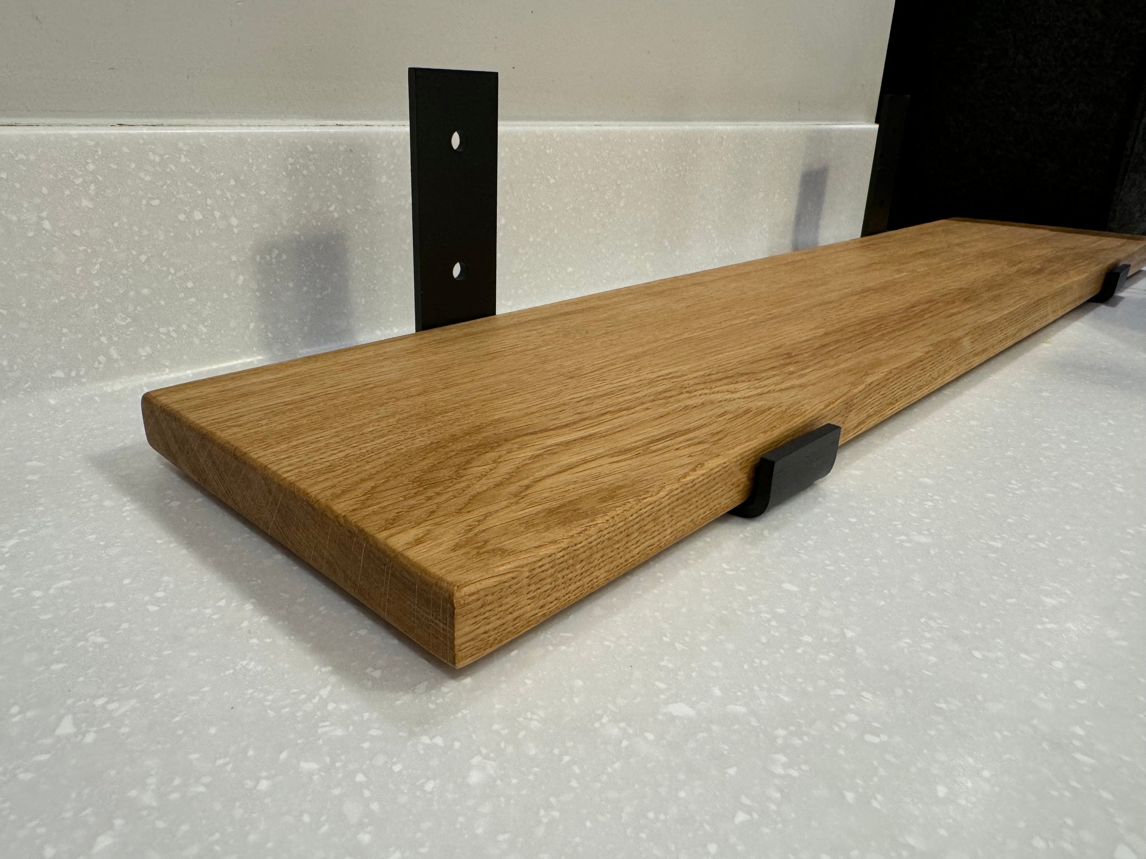 Solid Oak Wall Shelf - Up Bracket