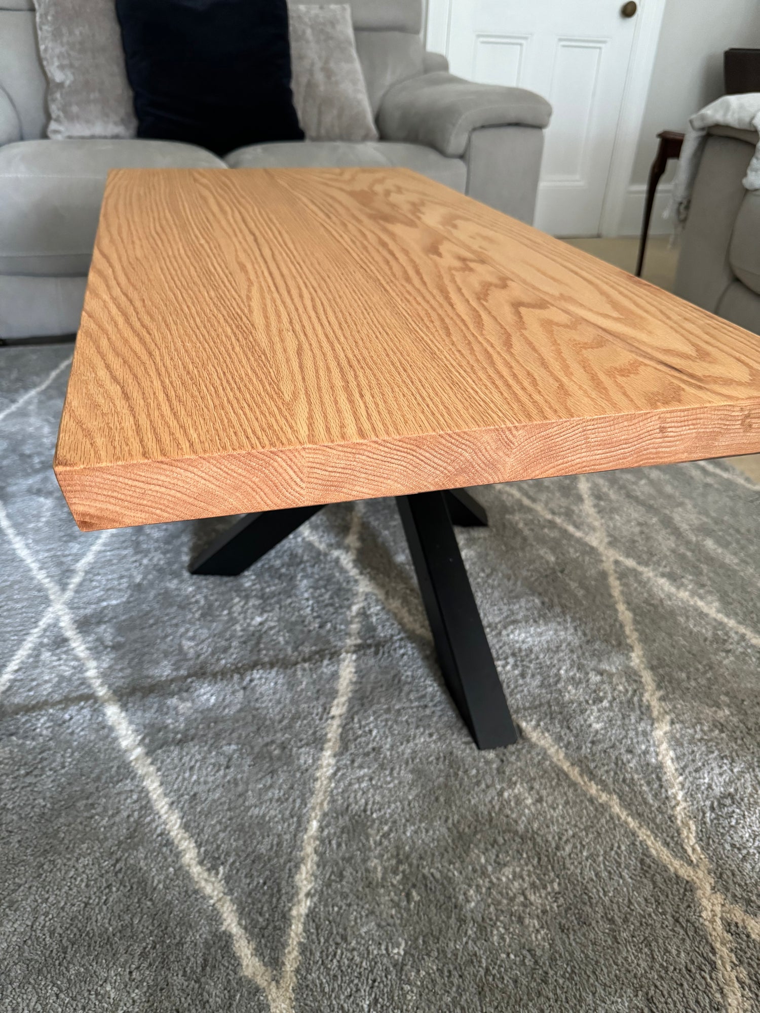 Solid Oak Coffee Table With Spider Legs