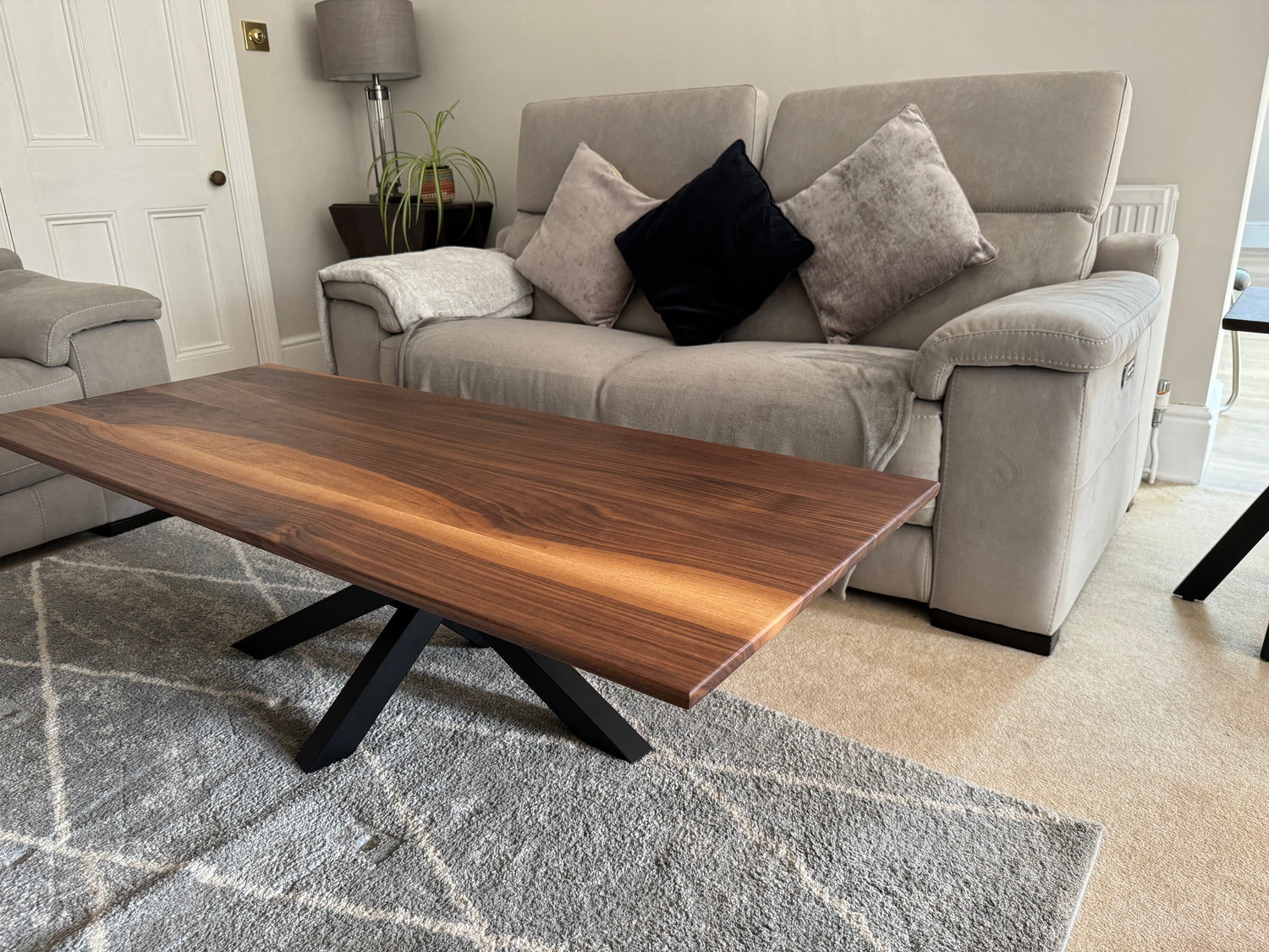 Solid Walnut Coffee Table With Spider Legs