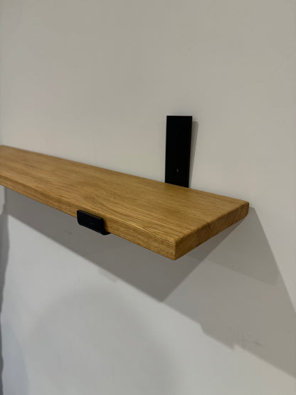 Solid Oak Wall Shelf - Up Bracket