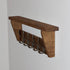 Solid Walnut Coat Rack With Shelf and Cast Iron Hooks