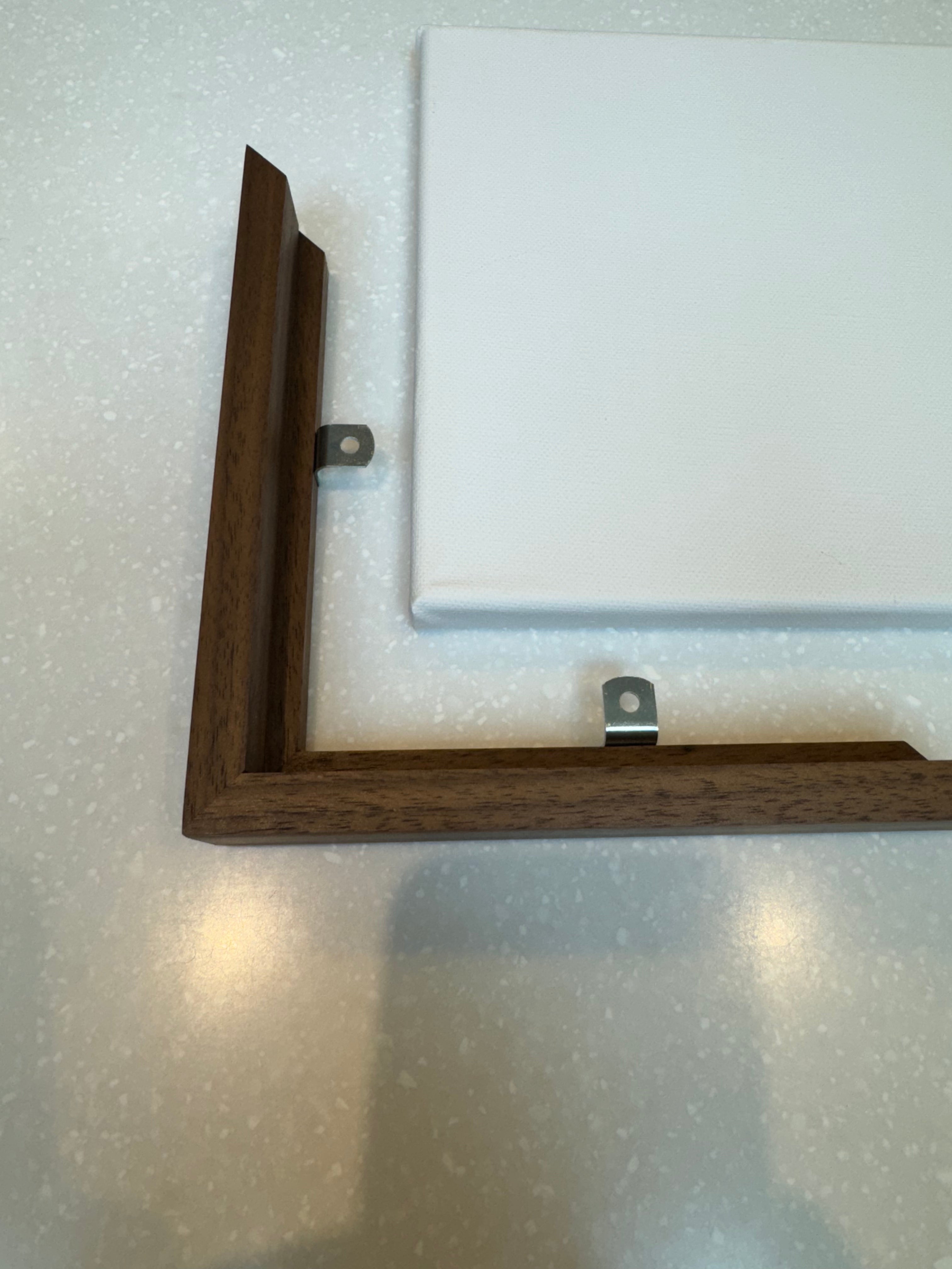 Walnut Canvas Float Frame