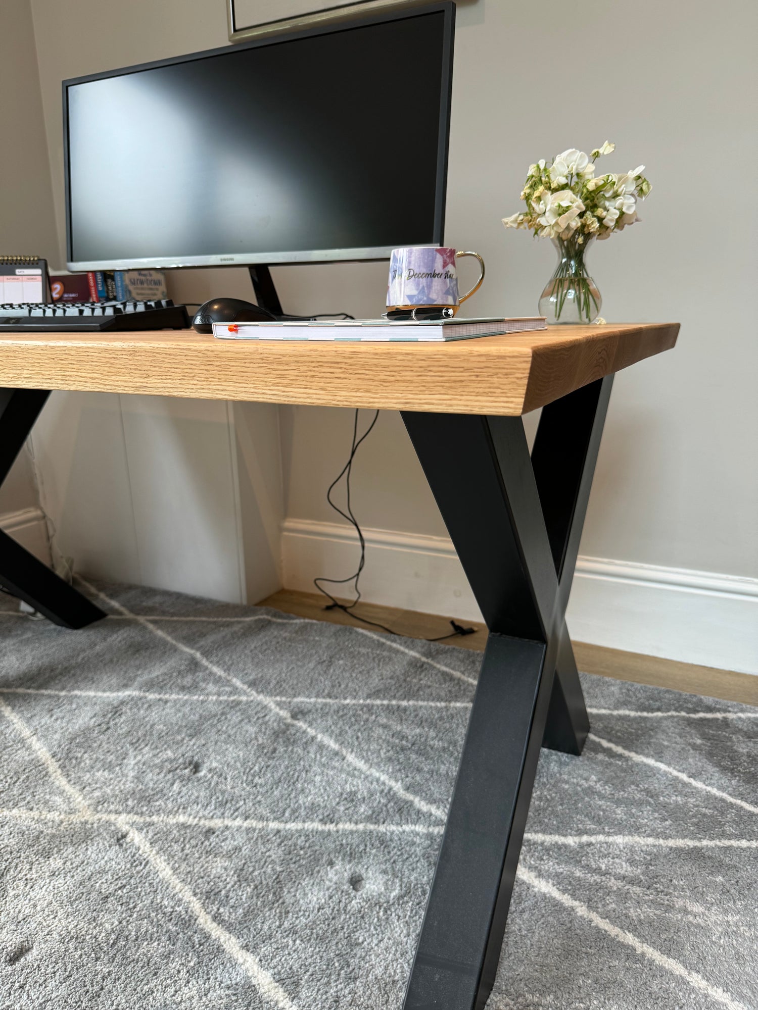 Solid Oak Office Desk