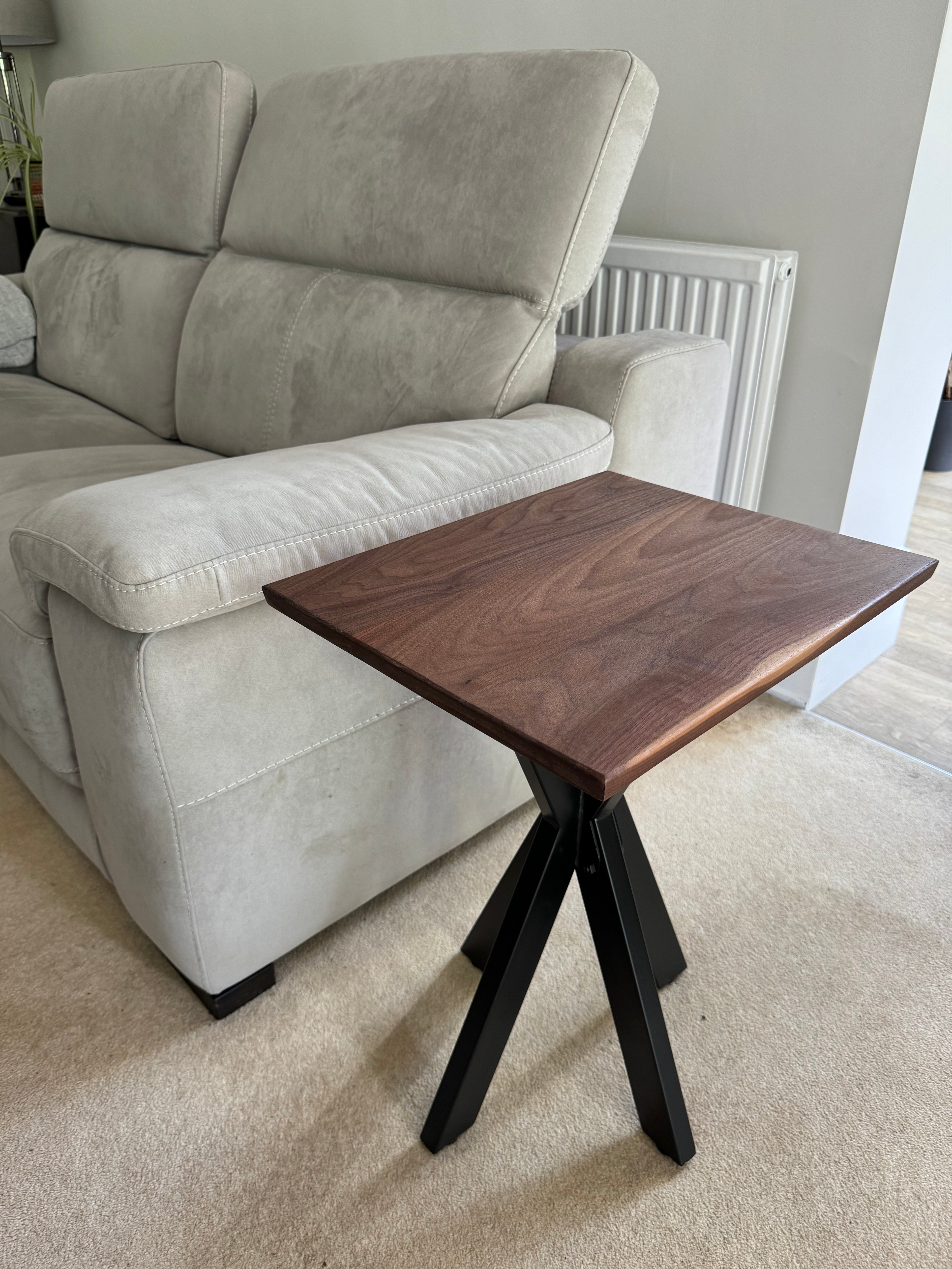 Walnut Side Table With Spider Legs