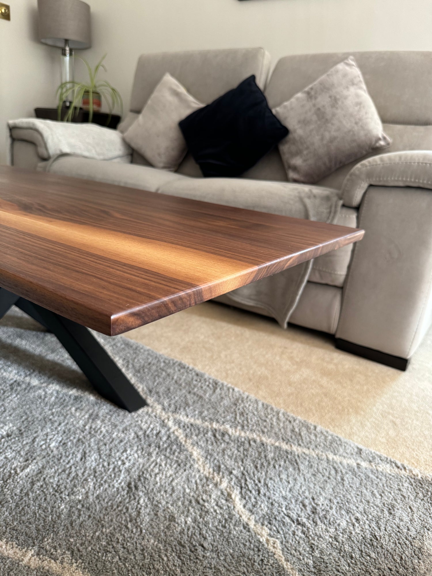 Solid Walnut Coffee Table With Spider Legs