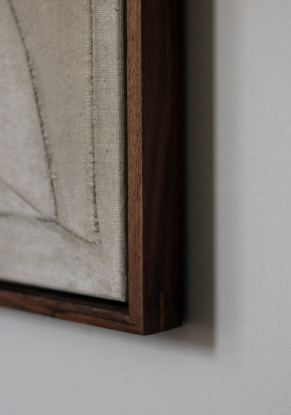 solid walnut floating frame