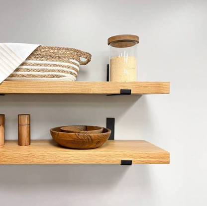 Solid Oak Wall Shelf - Up Bracket