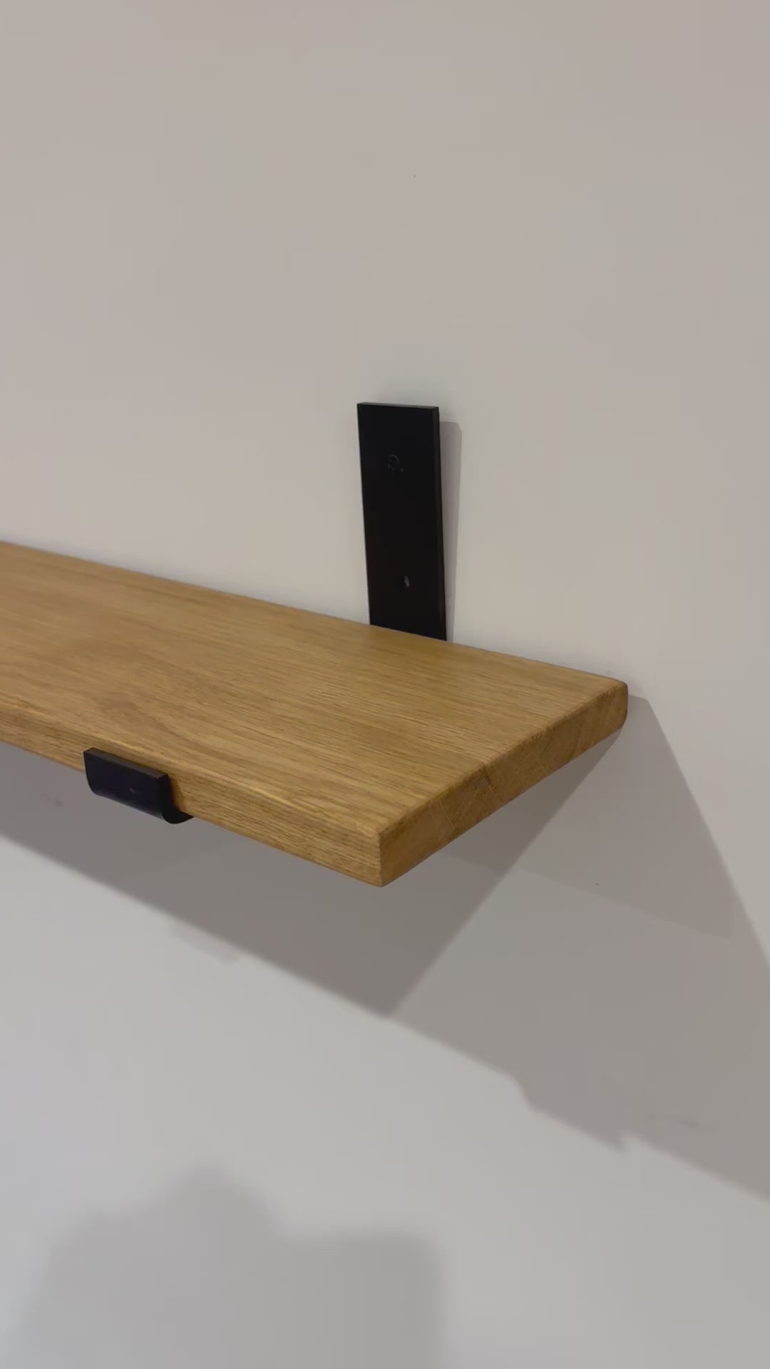 Solid Oak Wall Shelf - Up Bracket