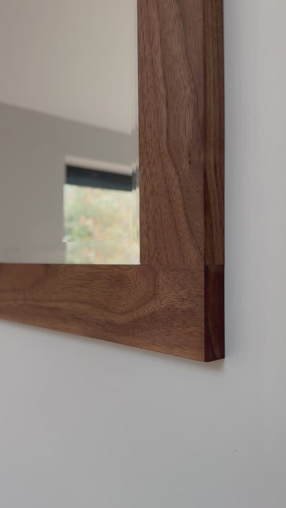 Solid Walnut Wooden Mirror